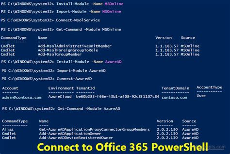install msol service|Connect to all Microsoft 365 services in a single PowerShell window.